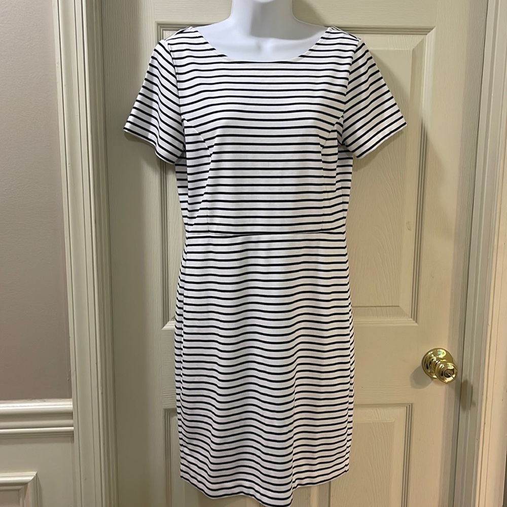 Banana Republic scoop neck striped dress. Size 10.
